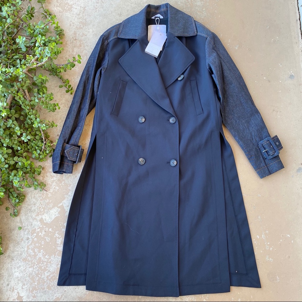 Sosken Hatty Denim Oversized Modern Trench Coat